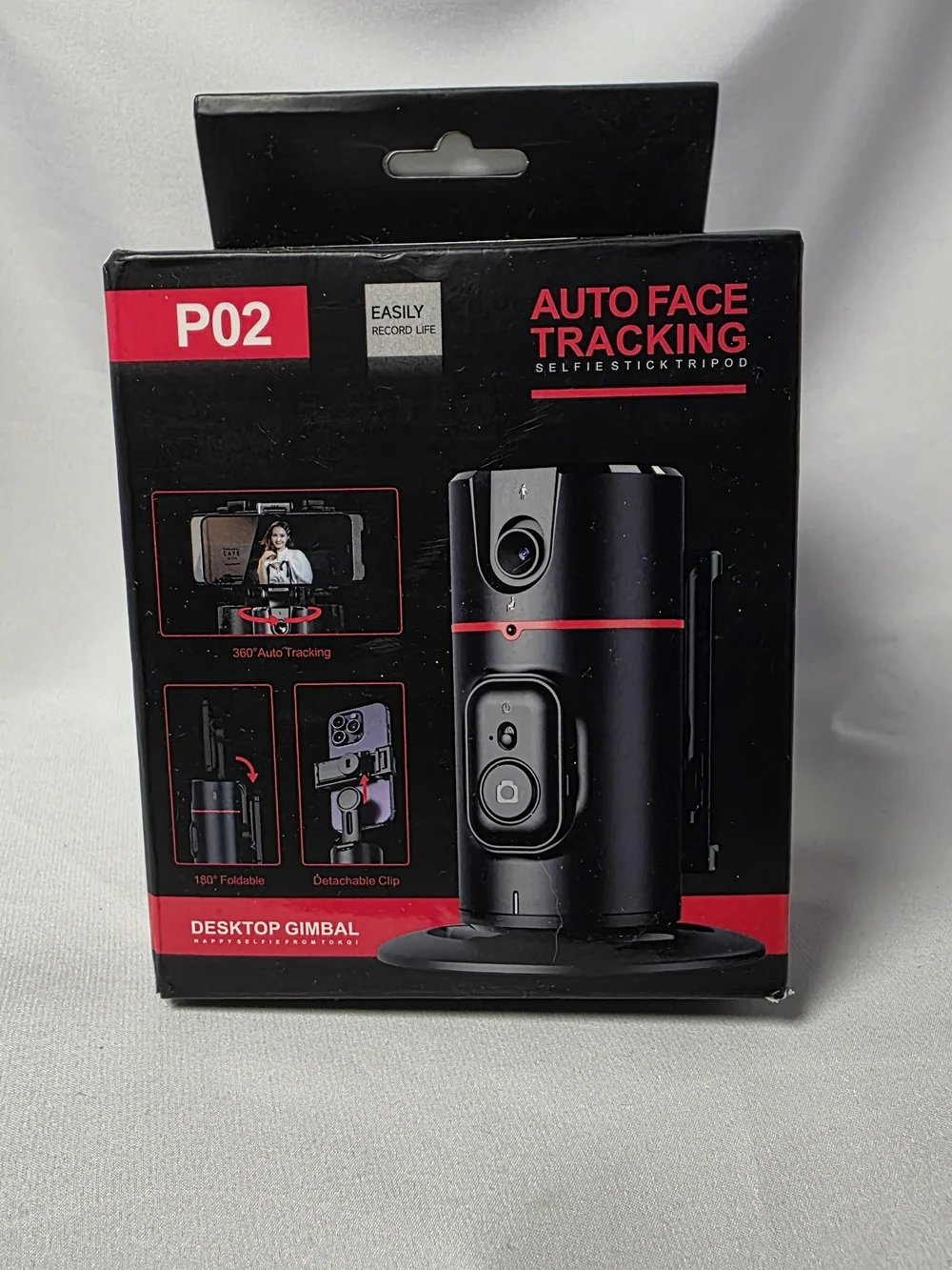 Auto Face Tracking Desktop Gimbal Tripod - Black